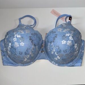 Elegant Blue Lace Bra